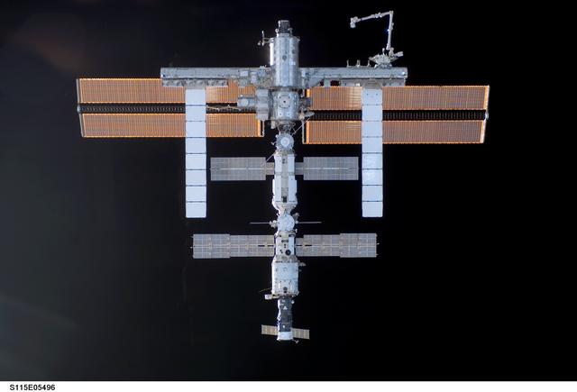 ISS during approach of the STS-115 Space Shuttle Atlantis