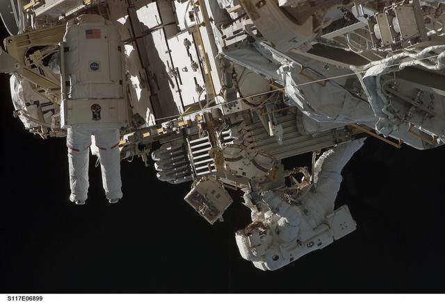 NASA image: Reilly and Olivas on EVA 1 during STS-117