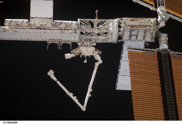 NASA image: Exterior view of the ISS taken by an STS-118 Crewmember