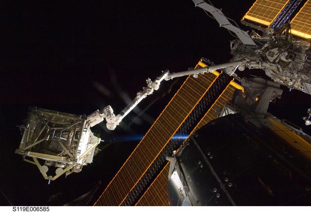 NASA image: Space Station Remote Manipulator System (SSRMS) S6 Truss Relocation OPS