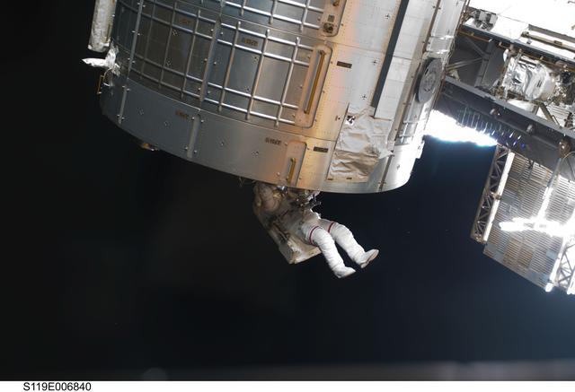 NASA image: STS-119 EVA 2 JLP GPS Antenna Install OPS