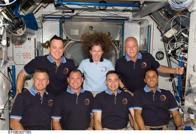 NASA image: STS-119 Group Photo in Node 2 Harmony