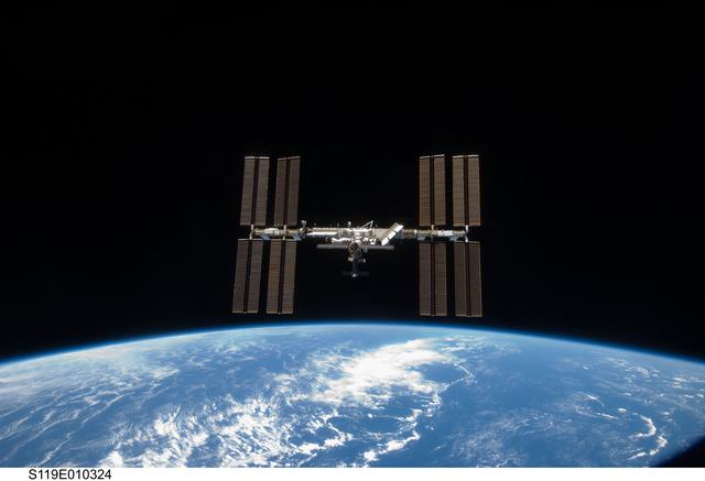 NASA image: ISS Fly around views from STS-119