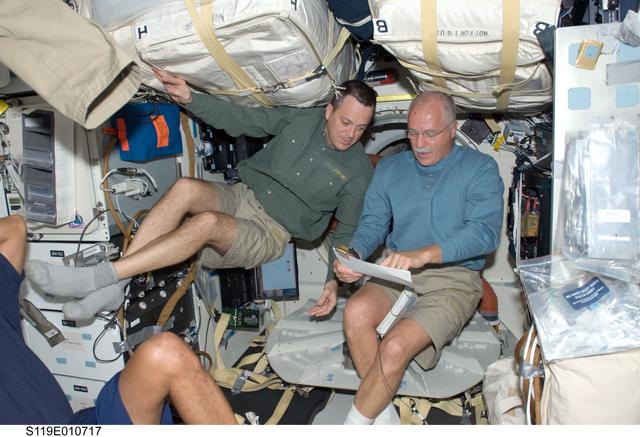 NASA image: Arnold and Phillips on Middeck (MDDK)