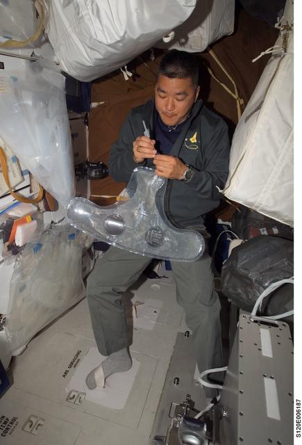 NASA image: Tani on middeck