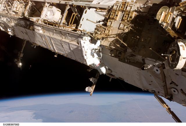 NASA image: EVA 2 - Tani on S1 truss.