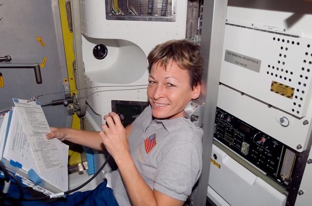 NASA image: Whitson in Quest airlock