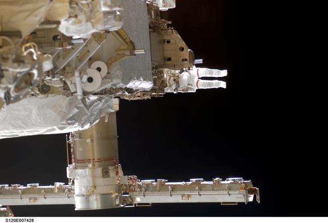 NASA image: EVA 3 - P6 truss and arrays