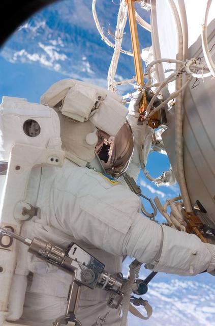 NASA image: EVA 3 - Wheelock on Destiny laboratory module