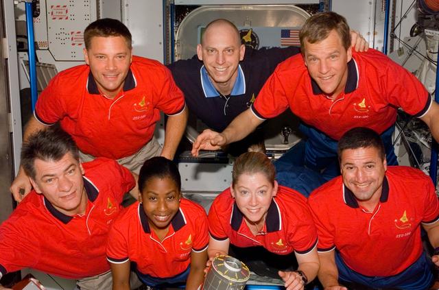 NASA image: STS-120 crew in-flight portrait