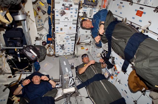 NASA image: STS-120 crew on Discovery middeck