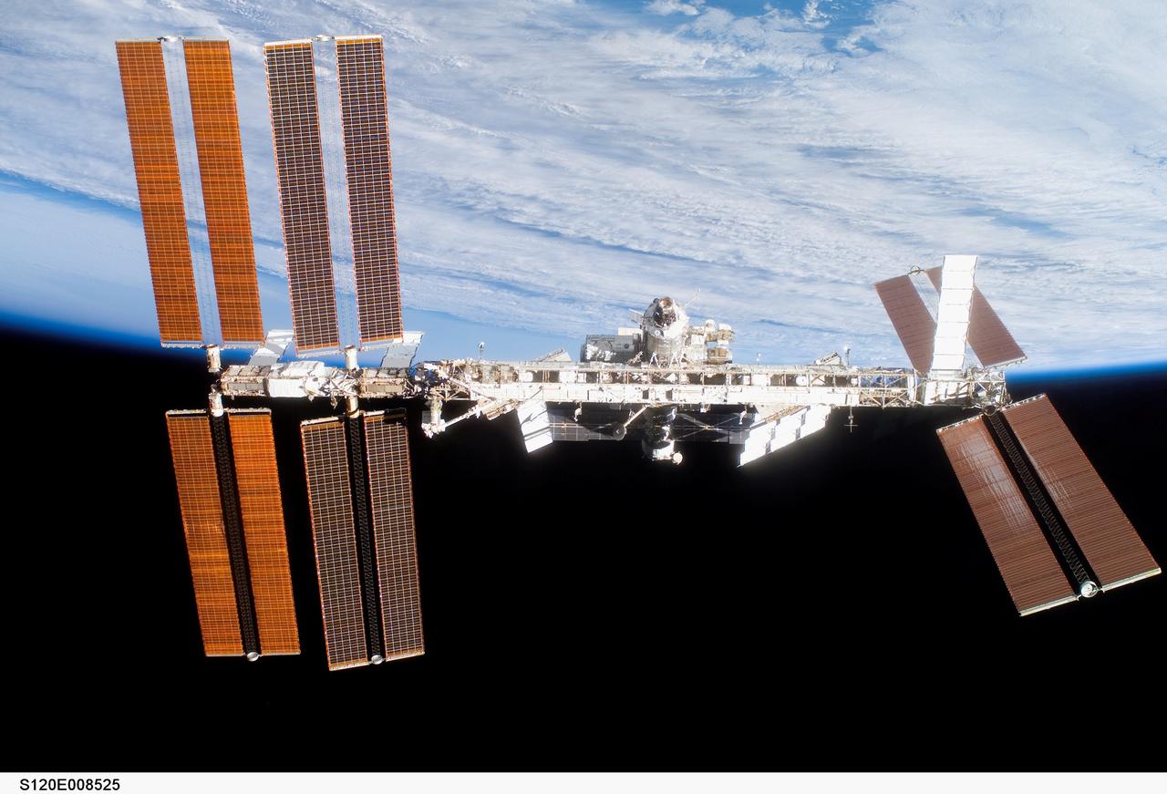 Flyaround view of the ISS by the STS-120 crew