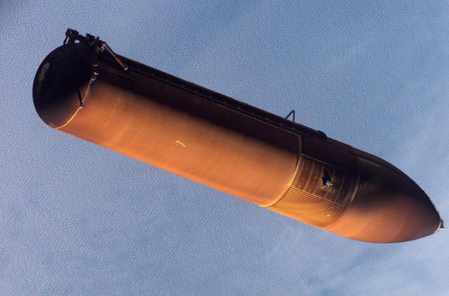 NASA image: The ET as it falls away from the orbiter after separation on STS-121