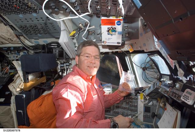 NASA image: Frick on FD during Expedition 16/STS-122 Joint Operations