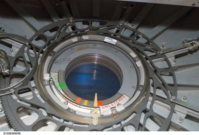 NASA image: Columbus Hatch during Expedition 16/STS-122 Joint Operations