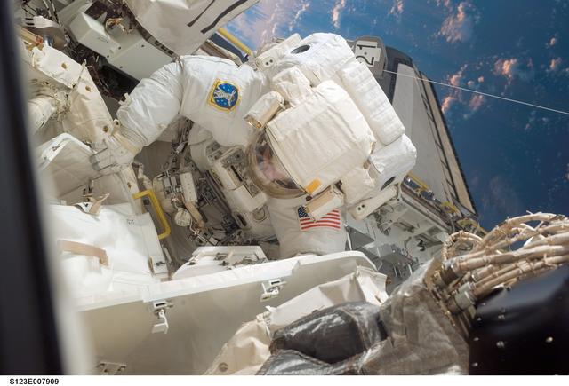 NASA image: Behnken during EVA 4 - Expedition 16 / STS-13 Joint Operations
