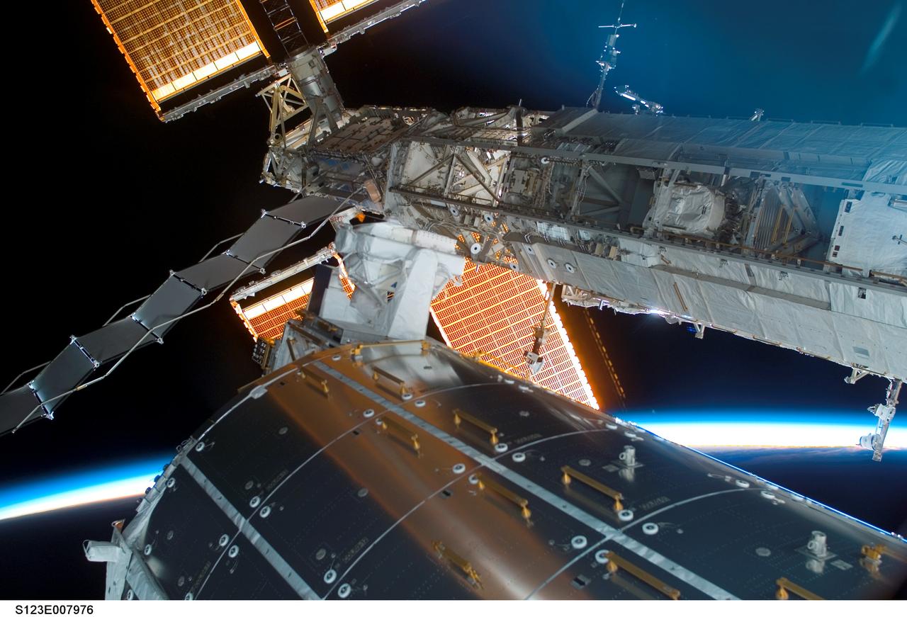 Trusses and European Laboratory / Columbus taken during Joint Operations