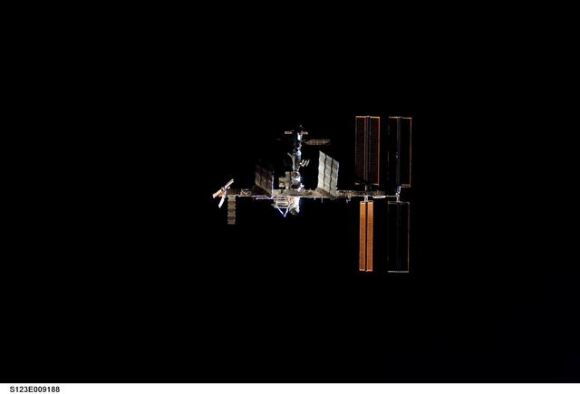 NASA image: ISS during STS-123 flyaround