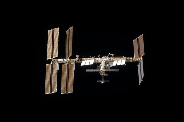 NASA image: Flyaround view of the ISS taken from STS-123 Space Shuttle Endeavor