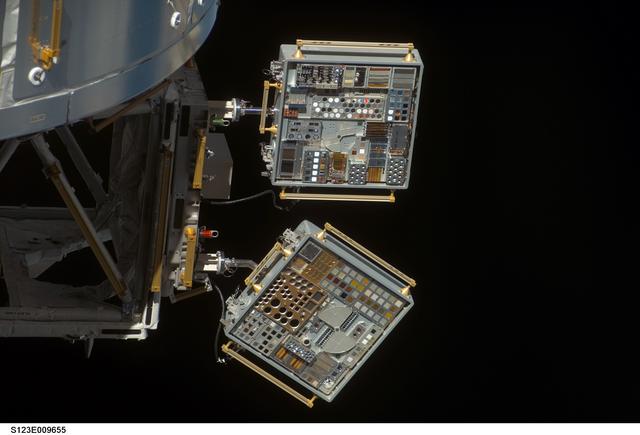 NASA image: Flyaround view of the ISS taken from STS-123 Space Shuttle Endeavor