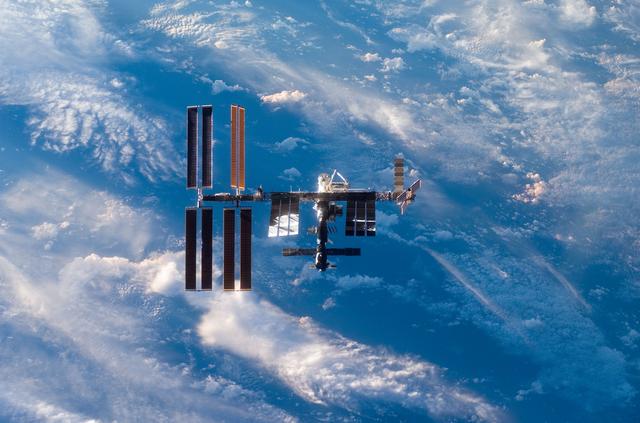 NASA image: Flyaround view of the ISS taken from STS-123 Space Shuttle Endeavor