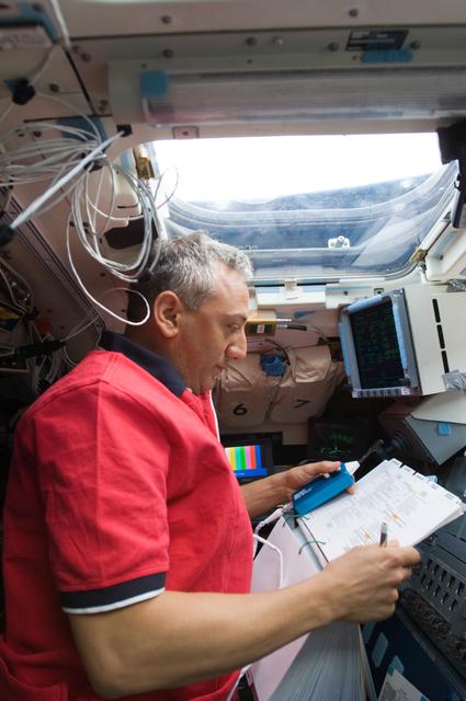 NASA image: STS-125 Crew working during Flight Day 4