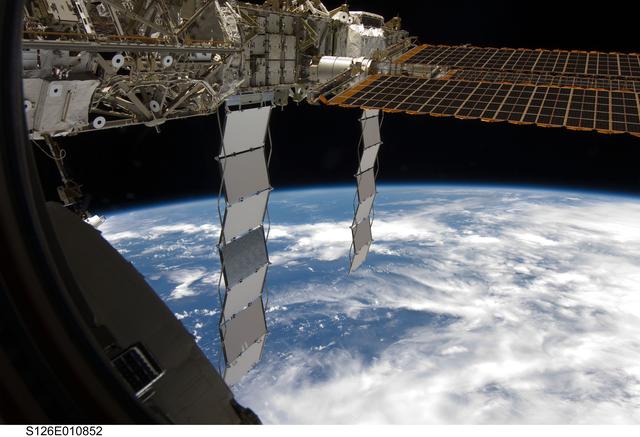 NASA image: View of Port Truss Segments during Expedition 18/STS-126