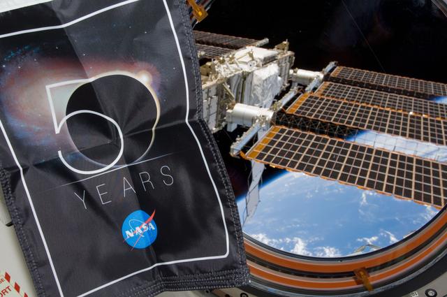 NASA image: NASA Banner in Kibo