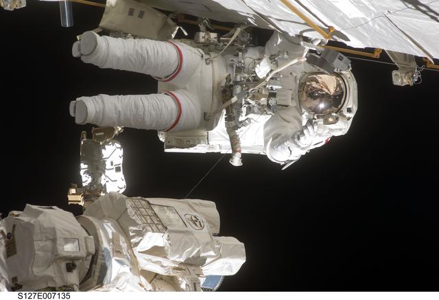 NASA image: Wolf during EVA-2 on STS-127 / Expedition 20 Joint Operations