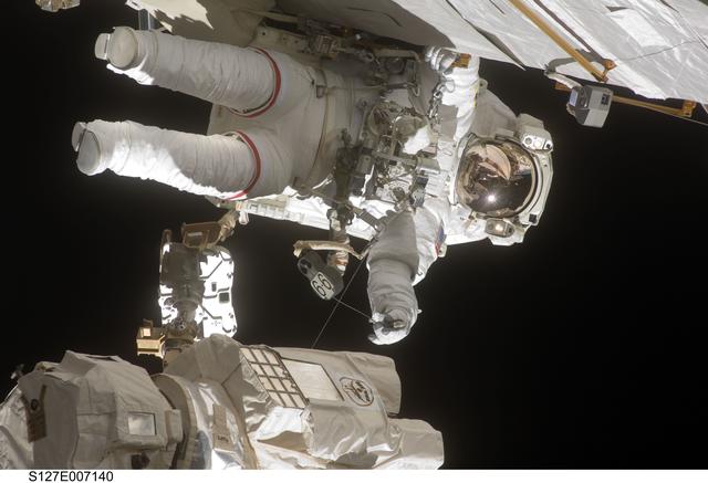 NASA image: Wolf during EVA-2 on STS-127 / Expedition 20 Joint Operations