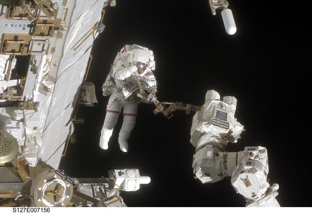 NASA image: Wolf during EVA-2 on STS-127 / Expedition 20 Joint Operations