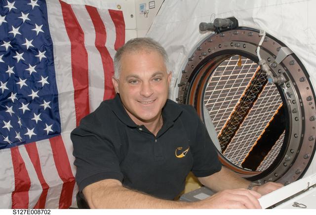 NASA image: Wolf near window in the JEM during Joint Operations