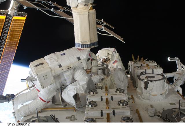 NASA image: Cassidy and Marshburn during EVA-5