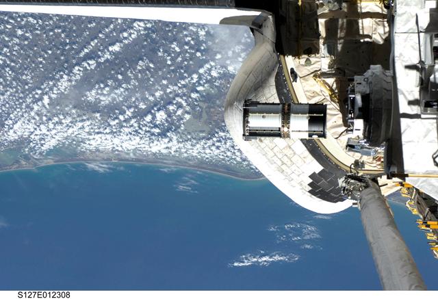 NASA image: Deployment of DRAGONSAT from Space Shuttle Endeavours Payload Bay