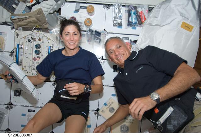 NASA image: Stott and Olivas on Middeck (MDDK) during STS-128
