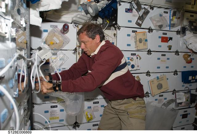 NASA image: Fuglesang EMU Preparations on MDDK