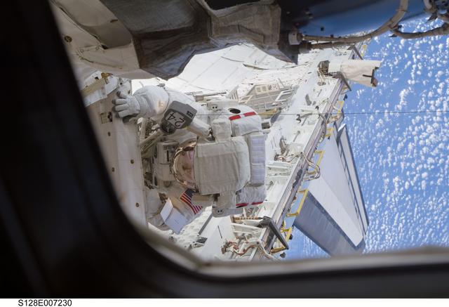 NASA image: STS-128 EVA 1 MISSE 6 Relocation OPS