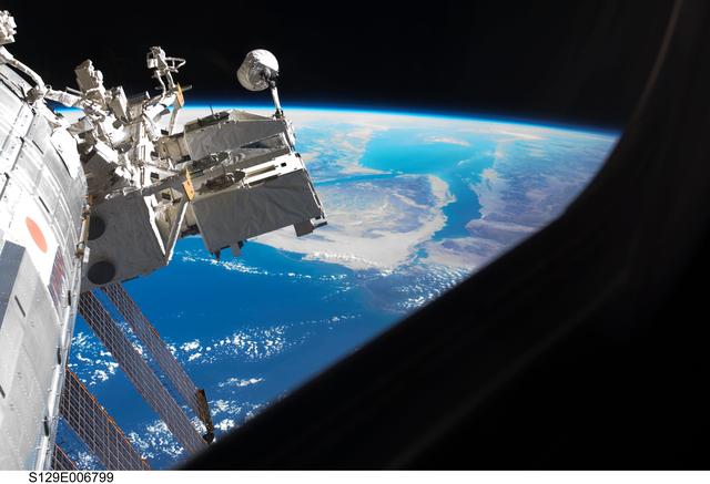 NASA image: Exterior view of ISS taken during STS-129/ Expedition 21 Joint Operations