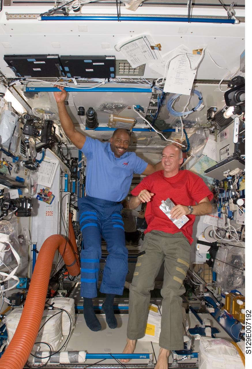 STS-129/Expedition 21 Crew Members in the Node 2