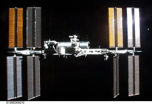 NASA image: Overall view of the ISS taken as Atlantis departs at the end of the STS-129 Mission