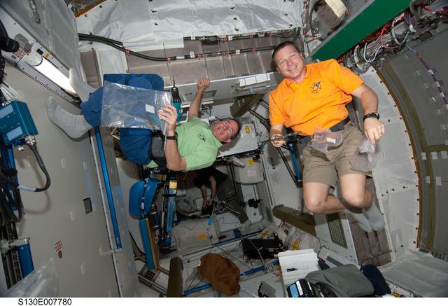 NASA image: Robinson and Virts in Node 3