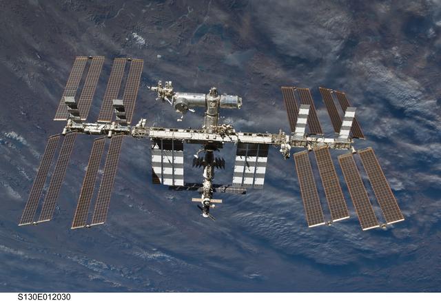NASA image: Overall View of ISS After STS-130 Undocking