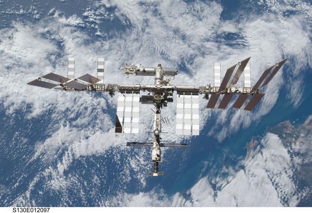 NASA image: Overall View of ISS After STS-130 Undocking