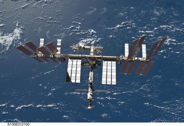 NASA image: Overall View of ISS After STS-130 Undocking