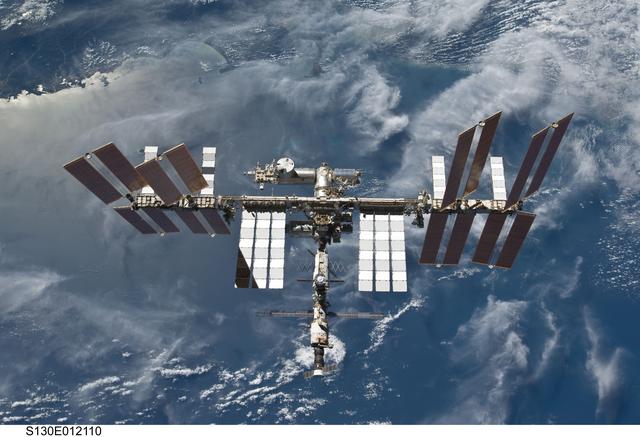 NASA image: Overall View of ISS After STS-130 Undocking