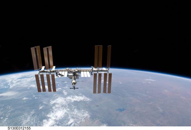 NASA image: Overall View of ISS After STS-130 Undocking