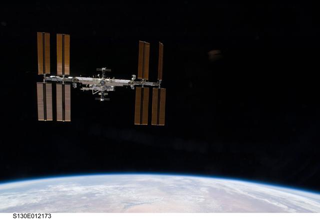 NASA image: Overall View of ISS After STS-130 Undocking
