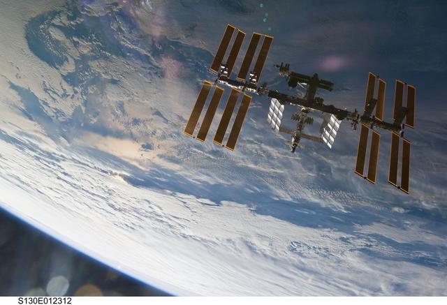NASA image: Overall View of ISS After STS-130 Undocking