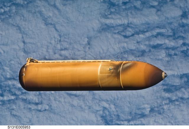 NASA image: External Tank after Separation from Discovery