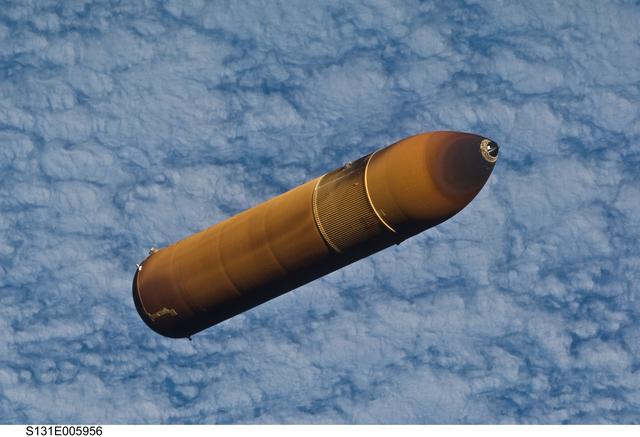 NASA image: External Tank after Separation from Discovery
